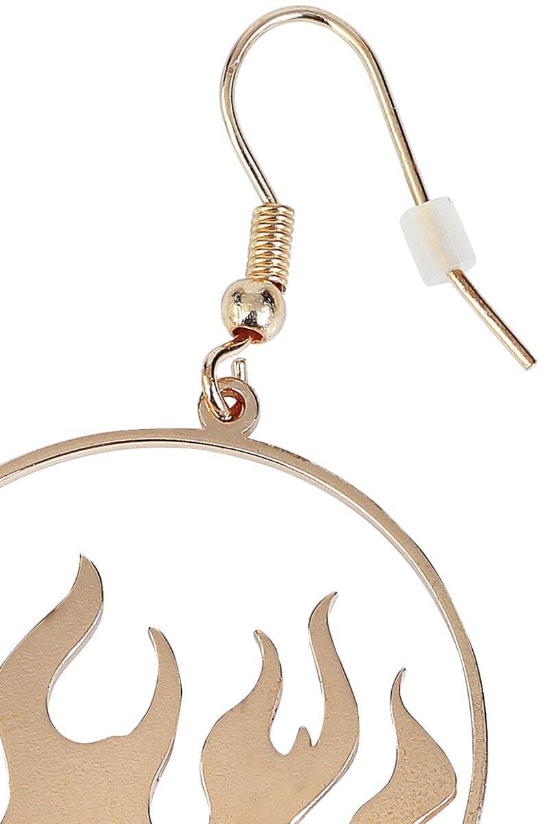 EMP "Flames" Ohrhänger Goldfarben Von Black Premium By EMP
