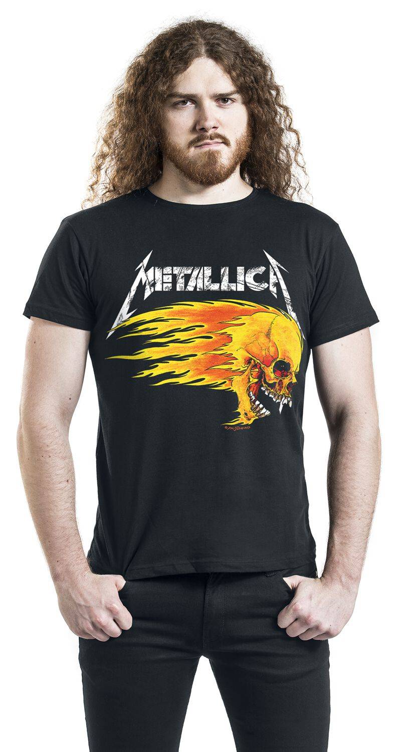 EMP "Flaming Skull Tour Tee" T-Shirt Schwarz Von Metallica