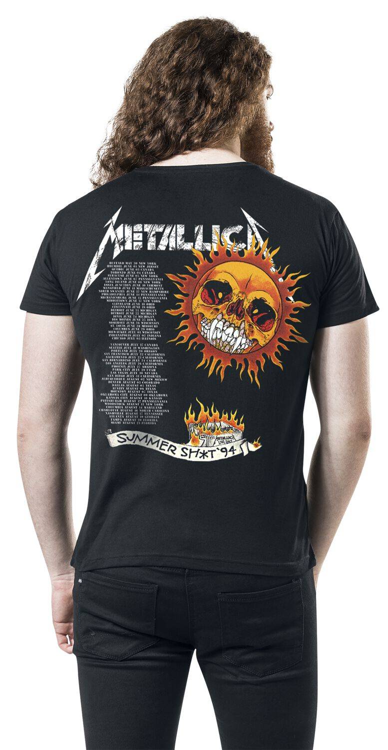 EMP "Flaming Skull Tour Tee" T-Shirt Schwarz Von Metallica