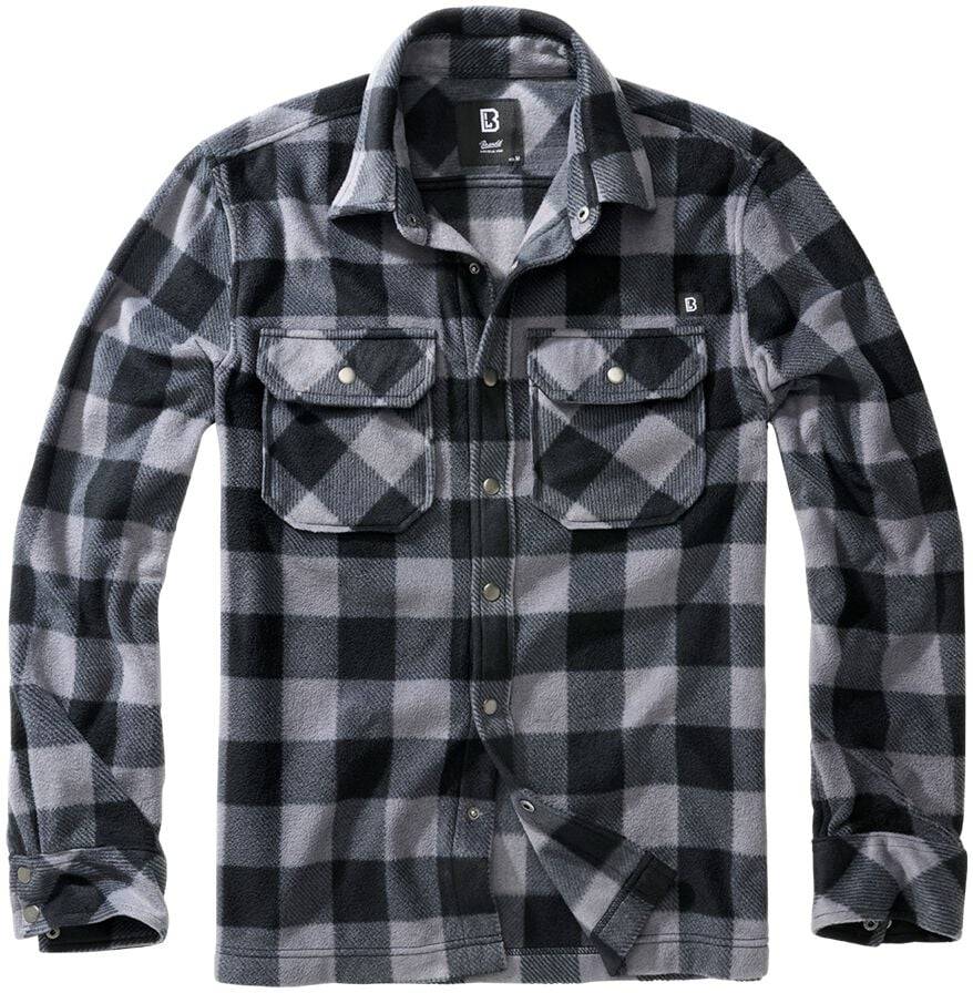 EMP "Fleece Shirt Jeff" Langarmhemd schwarz/grau von Brandit