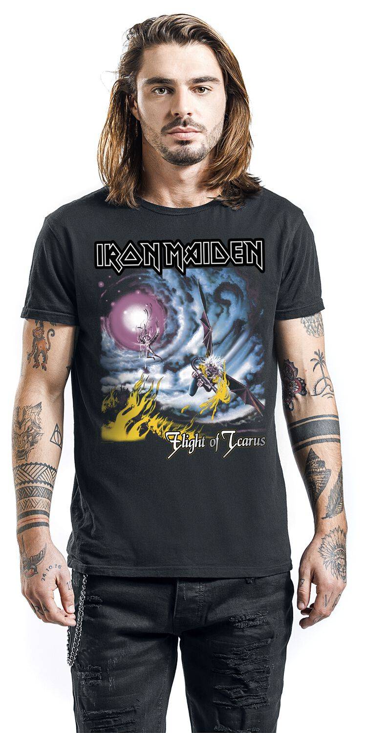 EMP "Flight Of Icarus - Four Colour" T-Shirt Schwarz Von Iron Maiden