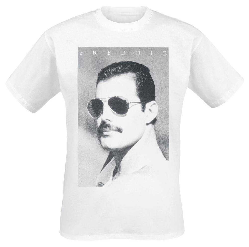 EMP "Freddie Mercury - Sunglasses" T-Shirt weiß von Queen