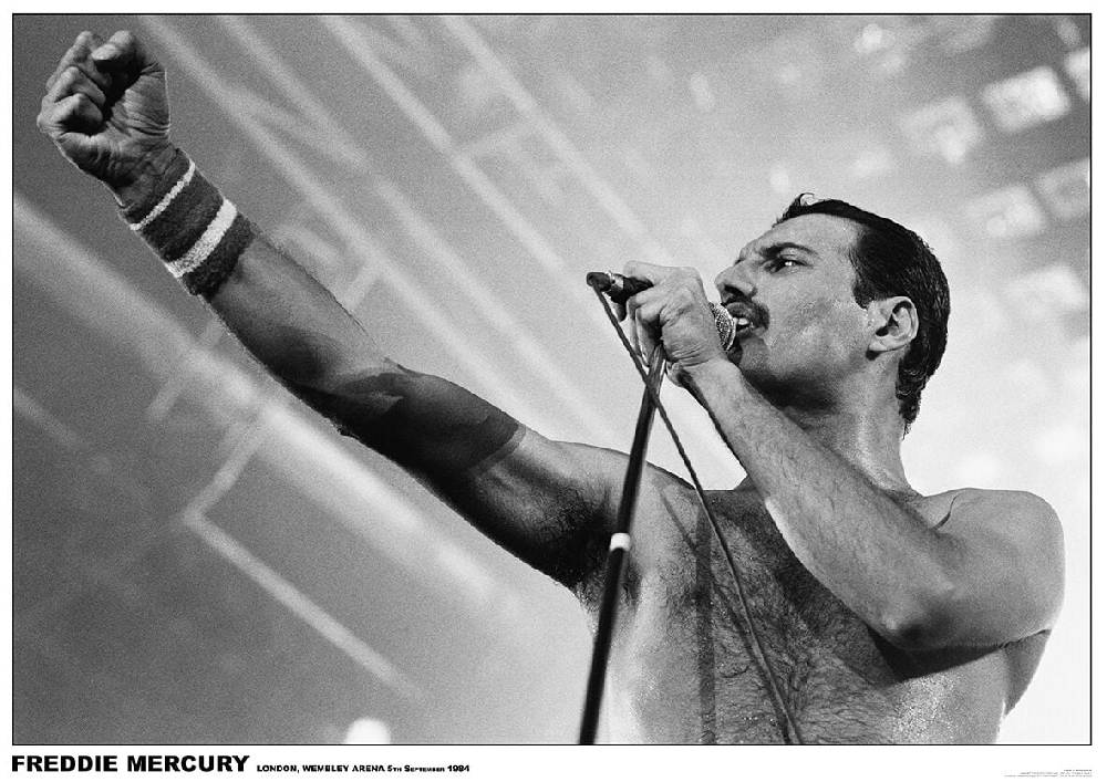 EMP "Freddie Mercury - Wembley Arena, London 1984" Poster multicolor von Queen