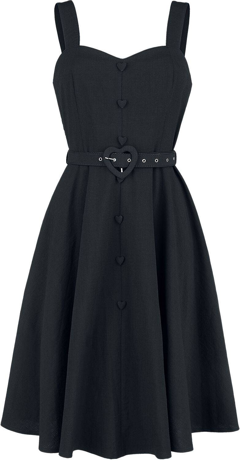 EMP "Frenchie Flare Halter Dress" Kurzes Kleid schwarz von Voodoo Vixen
