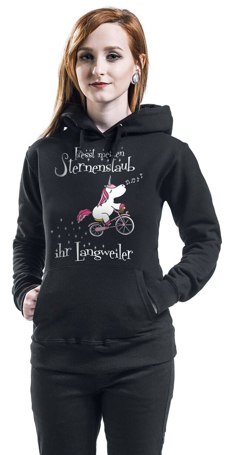EMP "Fresst Meinen Sternenstaub Ihr Langweiler" Kapuzenpullover Schwarz Von Einhorn