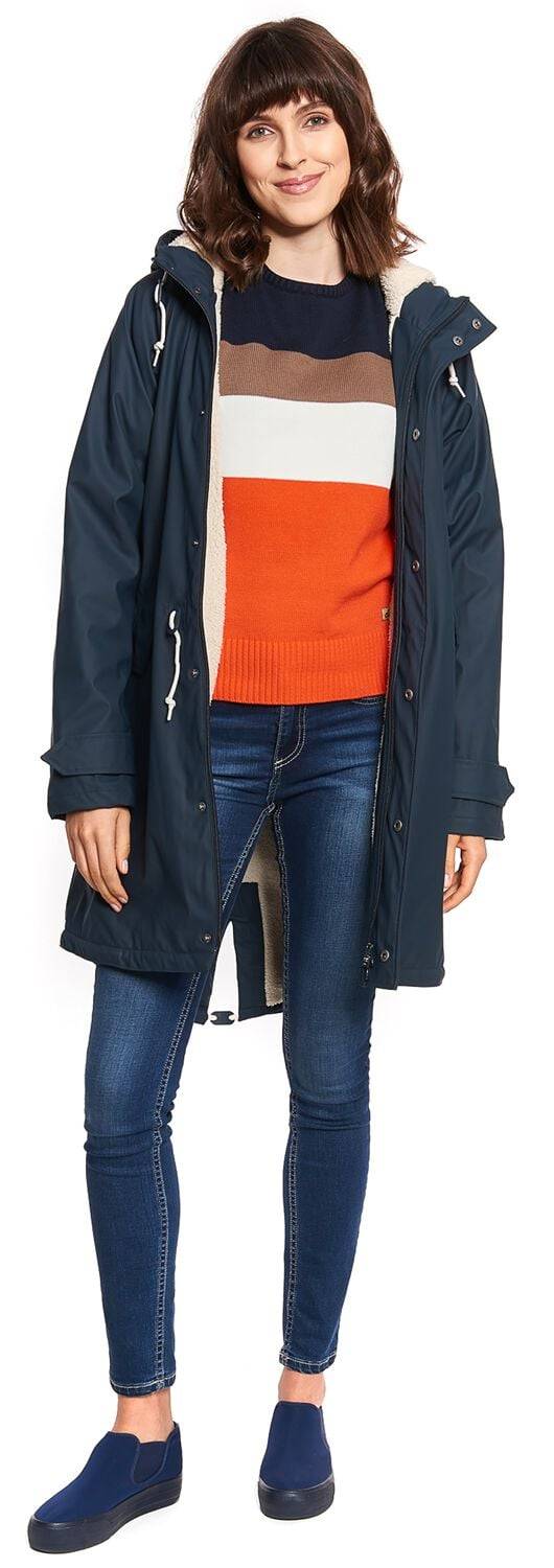 EMP "Friese Tidaholm" Wintermantel Navy/weiß Von Derbe Hamburg