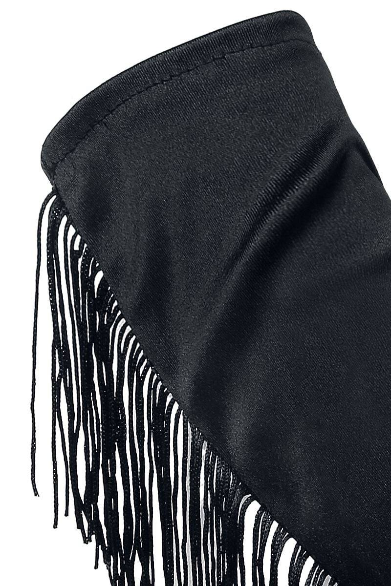 EMP "Fringe Gloves" Fingerhandschuhe Schwarz Von Pamela Mann