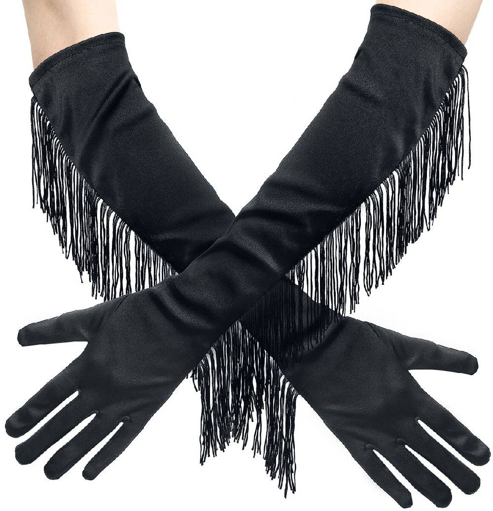 EMP "Fringe Gloves" Fingerhandschuhe schwarz von Pamela Mann