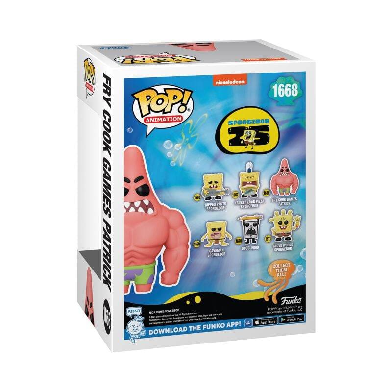 EMP "Fry Cook Games Patrick Vinyl Figur 1668" Funko Pop! Multicolor Von SpongeBob Schwammkopf