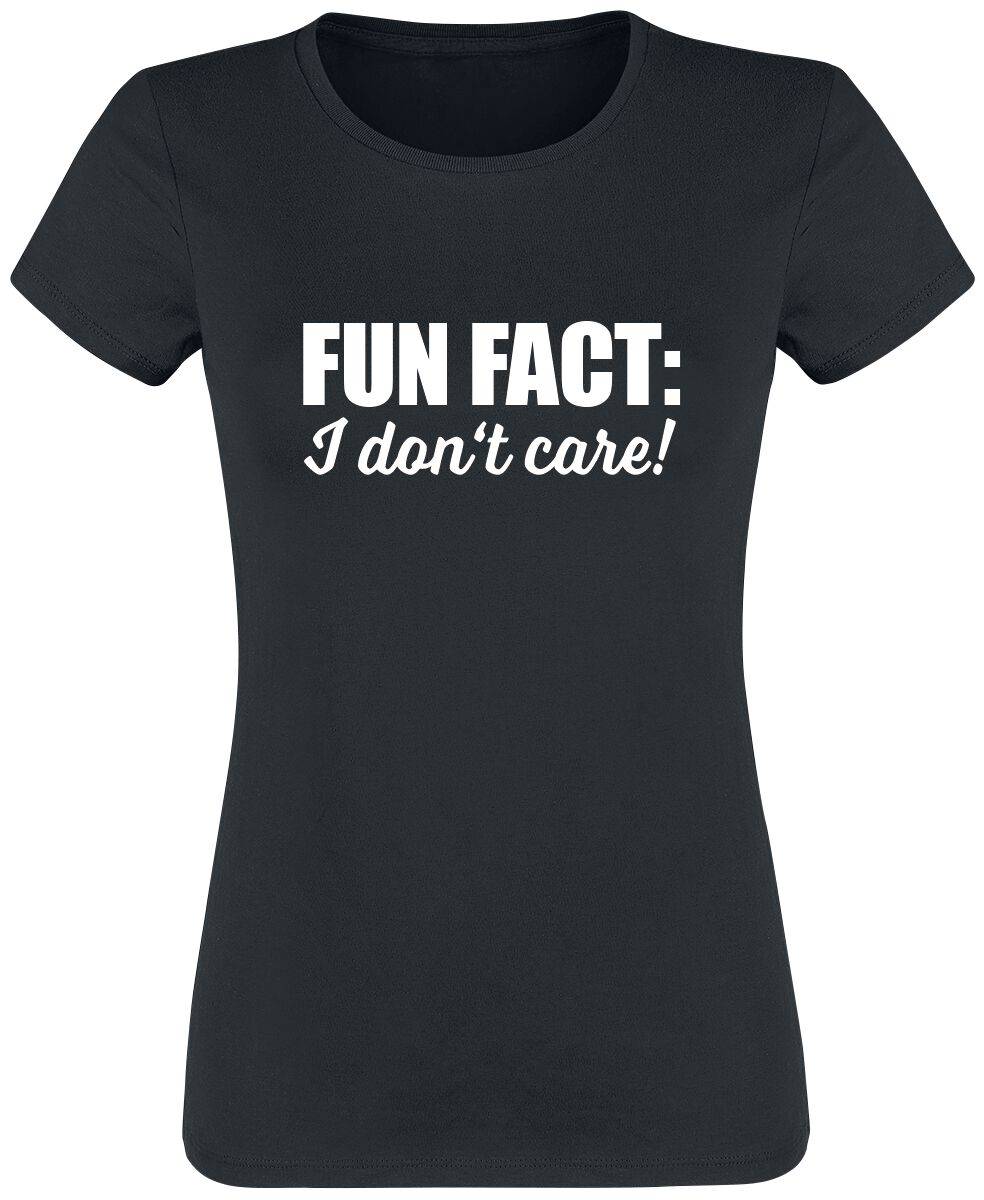 EMP "Fun Fact: I Don't Care!" T-Shirt schwarz von Sprüche