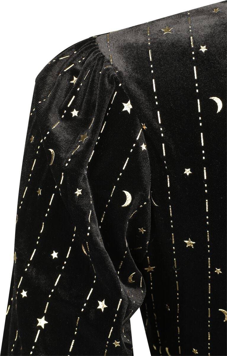 EMP "Galactica Dress" Mittellanges Kleid Schwarz Von Hell Bunny