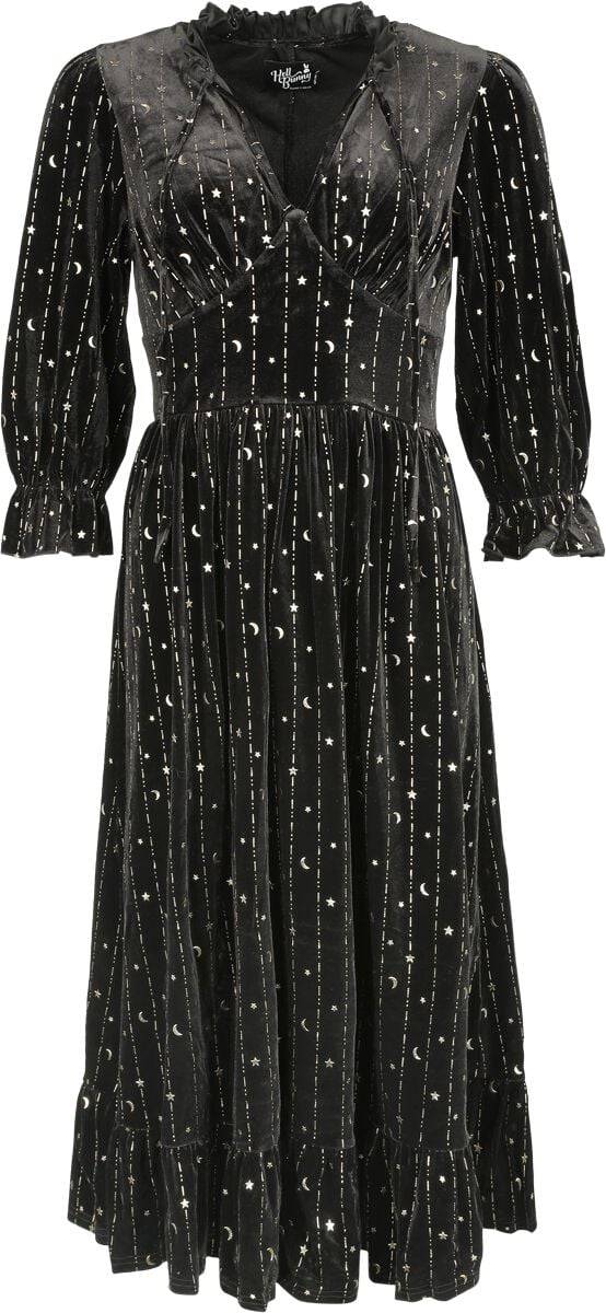 EMP "Galactica Dress" Mittellanges Kleid schwarz von Hell Bunny