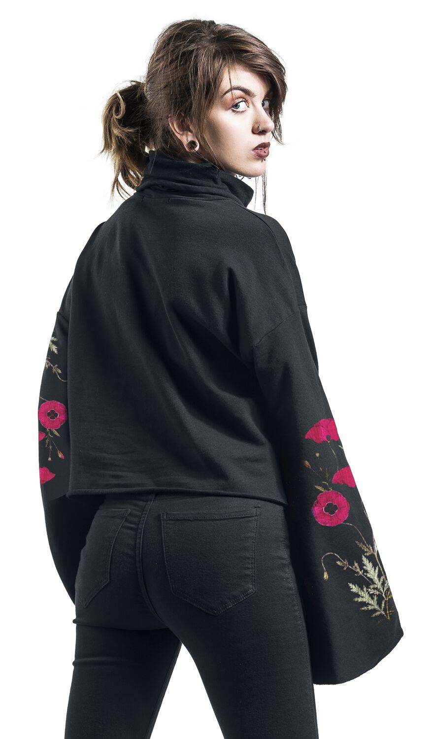 EMP "Gallow Poppy" Kapuzenpullover Schwarz Von Outer Vision