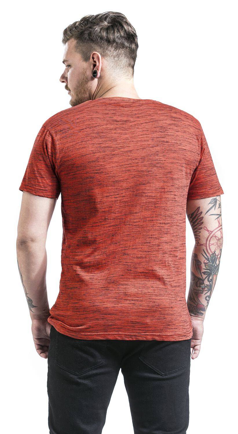 EMP "Gargrave" T-Shirt Orange/schwarz Von Lonsdale London