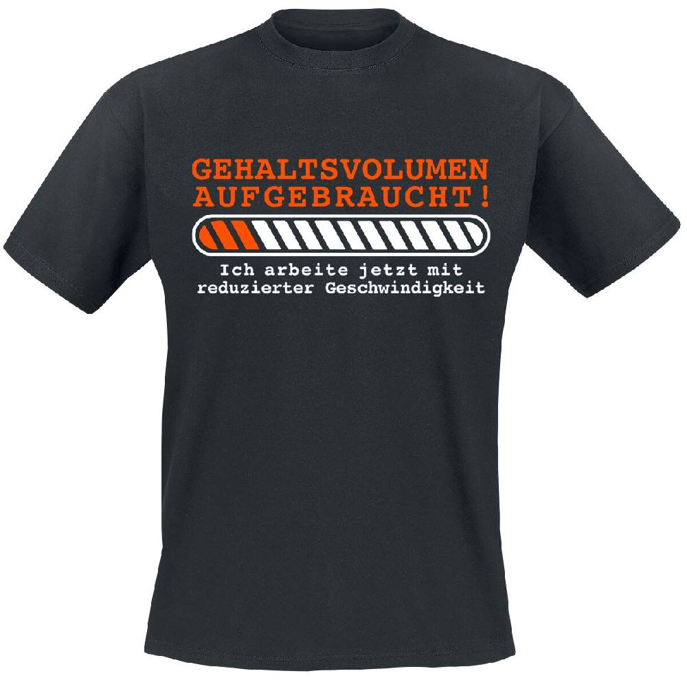 EMP "Gehaltsvolumen aufgebraucht!" T-Shirt schwarz von Beruf & Karriere EMP "Gehaltsvolumen aufgebraucht!" T-Shirt schwarz von Beruf & Karriere