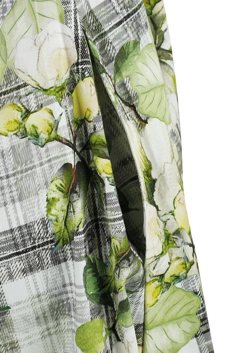 EMP "Geraldine Swing Dress" Mittellanges Kleid Braun/grün Von H&R London