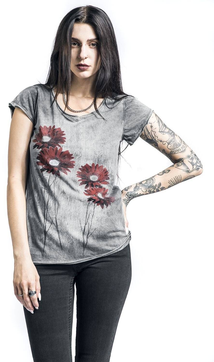 EMP "Gerbera Magic Day" T-Shirt Grau Von Outer Vision