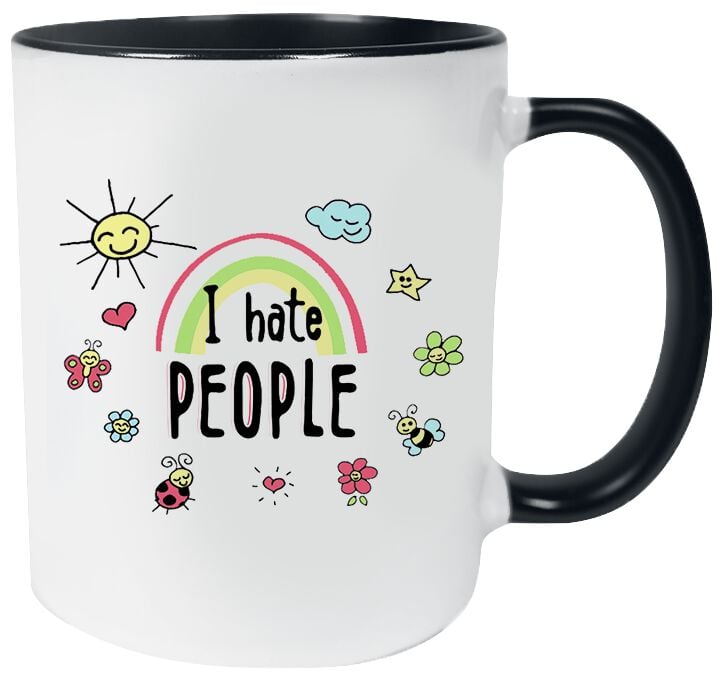 EMP "Geschenkbox - Geschenkset - I Hate People" T-Shirt Weiß Von Sprüche