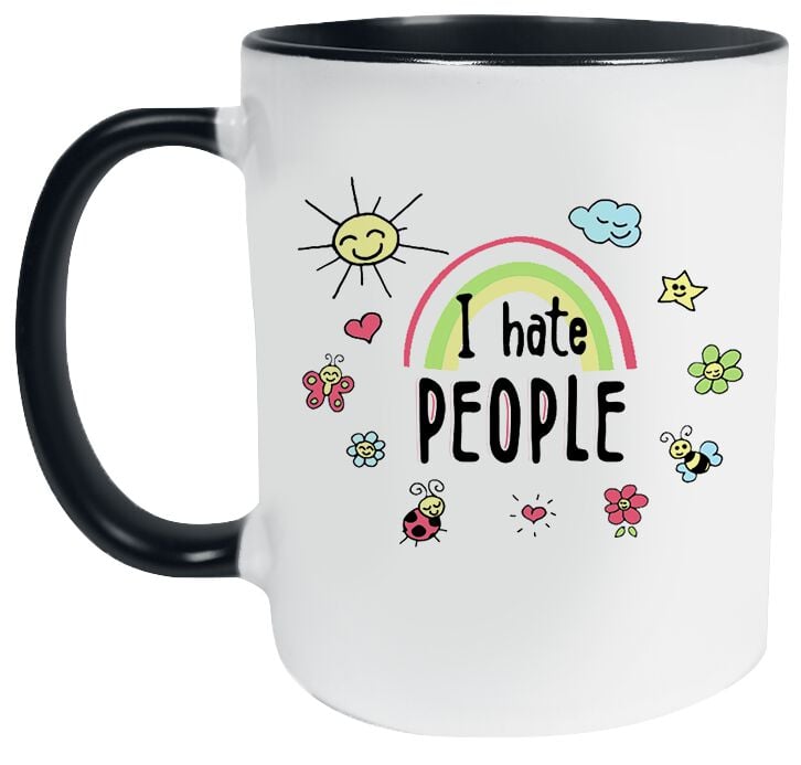 EMP "Geschenkbox - Geschenkset - I Hate People" T-Shirt Weiß Von Sprüche