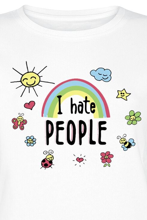 EMP "Geschenkbox - Geschenkset - I Hate People" T-Shirt Weiß Von Sprüche