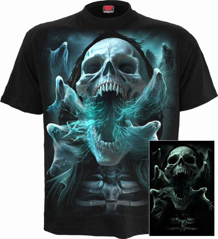 EMP "Ghost Skull - Glow In The Dark" T-Shirt schwarz von Spiral
