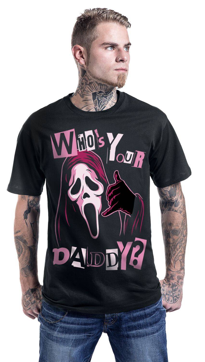EMP "Ghostface - Who`s Your Daddy?" T-Shirt Schwarz Von Scream (Film)