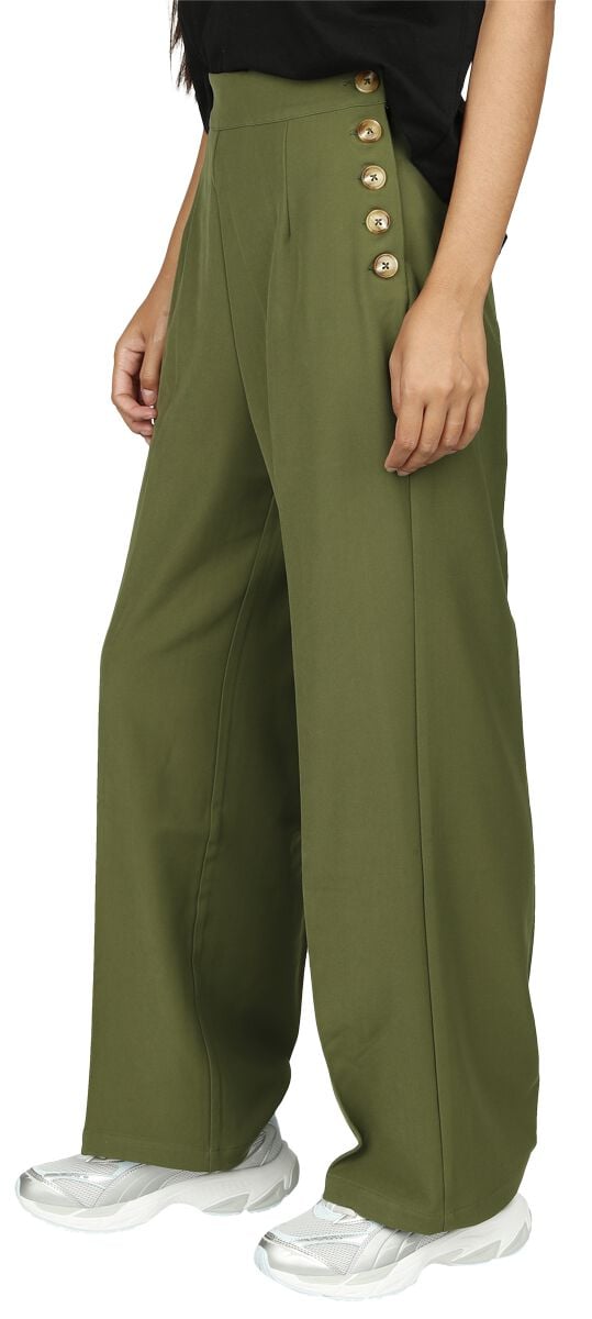 EMP "Ginger Swing Trousers" Stoffhose Grün Von Hell Bunny