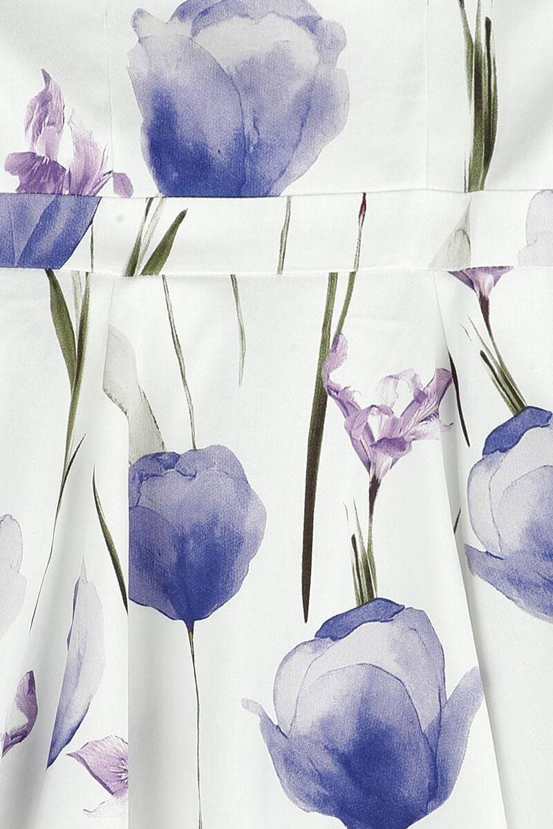 EMP "Girls Flower Tea Dress" Kleid Weiß/lila Von H&R London