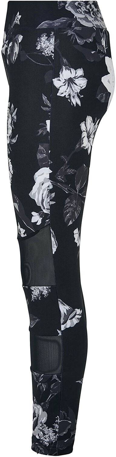 EMP "Girls Tech Mesh AOP Leggings" Leggings Schwarz Von Urban Classics