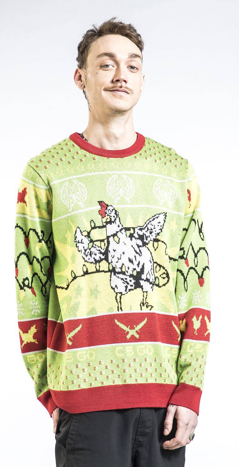 EMP "Global Offensive - CS:GO - Chicken" Weihnachtspullover Multicolor Von Counter-Strike