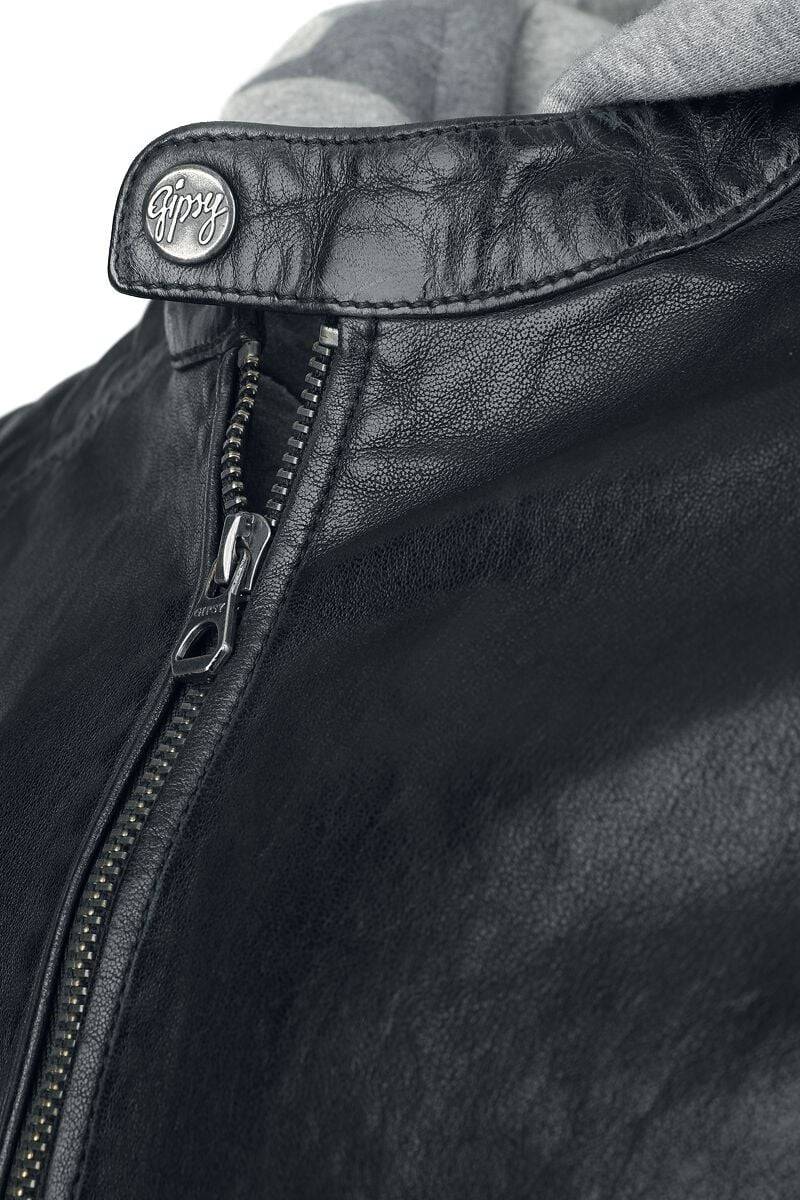 EMP "GMORMEY LARETV" Lederjacke Schwarz/grau Von Gipsy