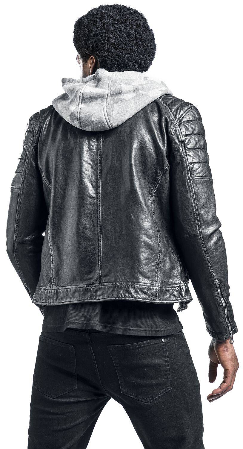 EMP "GMORMEY LARETV" Lederjacke Schwarz/grau Von Gipsy