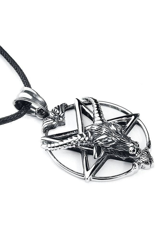 EMP "Goat Pentagram" Halskette Silberfarben Von EtNox Hard And Heavy
