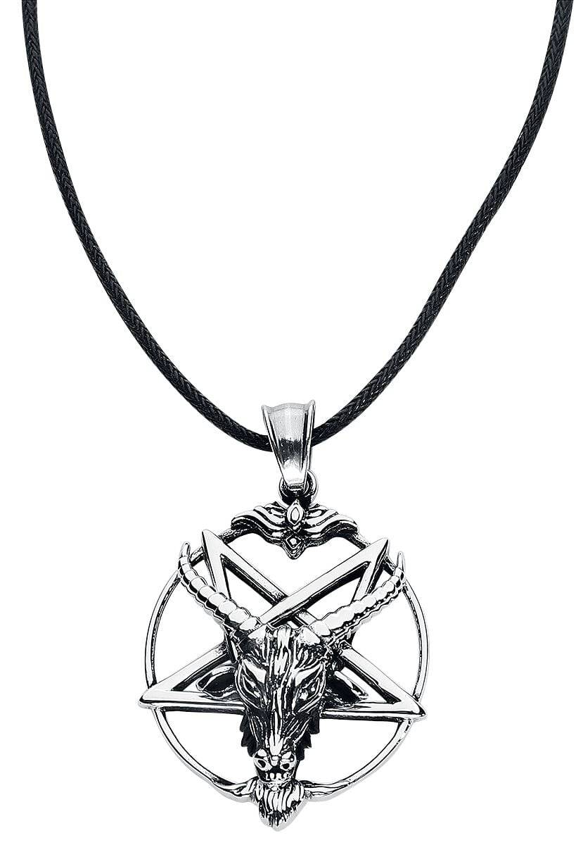 EMP "Goat Pentagram" Halskette silberfarben von etNox hard and heavy