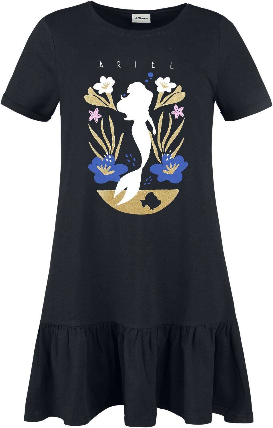 EMP "Golden Age" Langes Kleid schwarz von Arielle, die Meerjungfrau