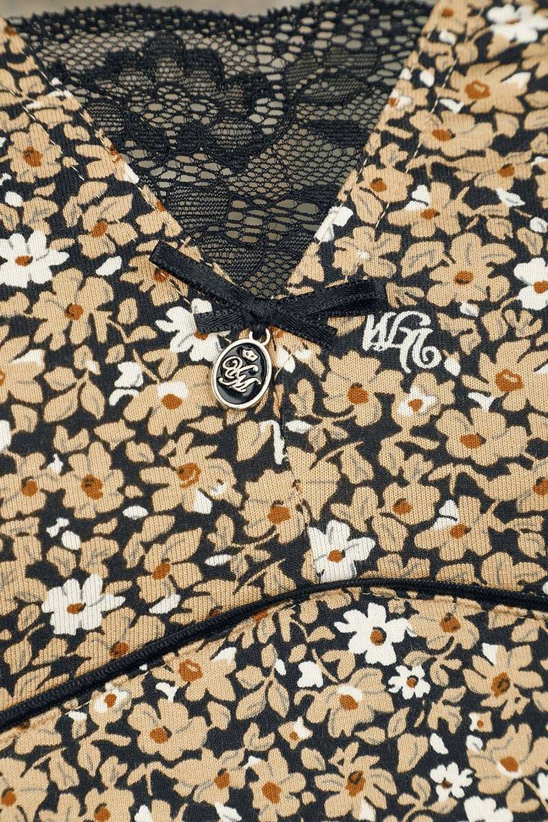 EMP "Golden Flower Shirt" Langarmshirt Multicolor Von Vive Maria
