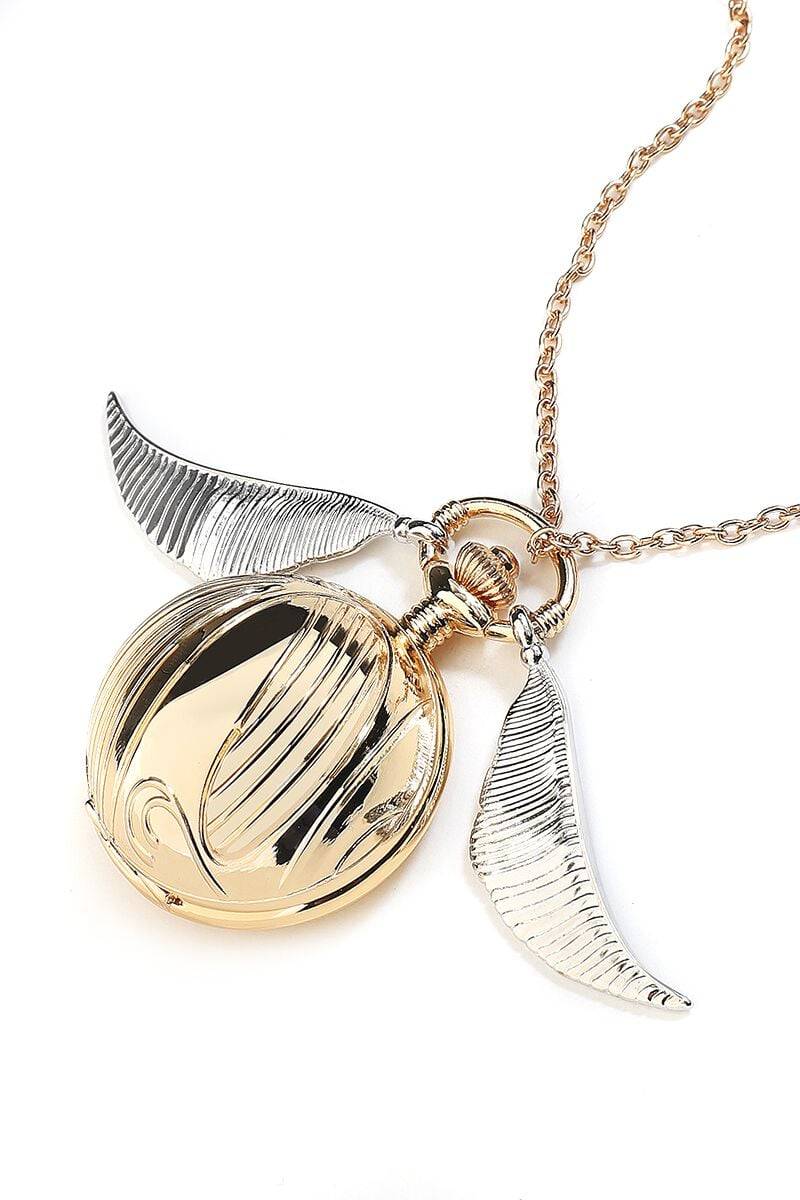 EMP "Goldener Schnatz" Kettenuhr Goldfarben Von Harry Potter