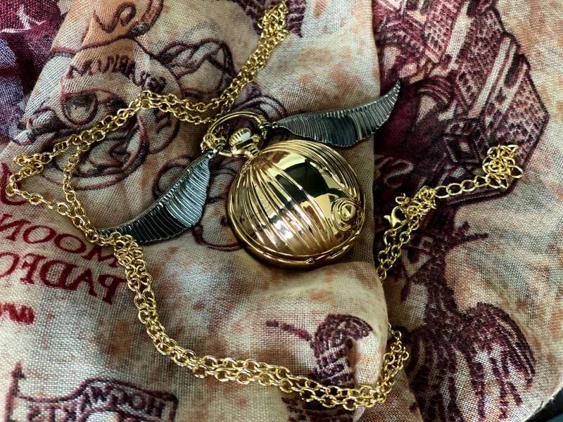 EMP "Goldener Schnatz" Kettenuhr Goldfarben Von Harry Potter