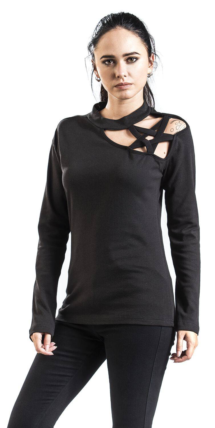 EMP "Gothic Elegance" Langarmshirt Schwarz Von Spiral