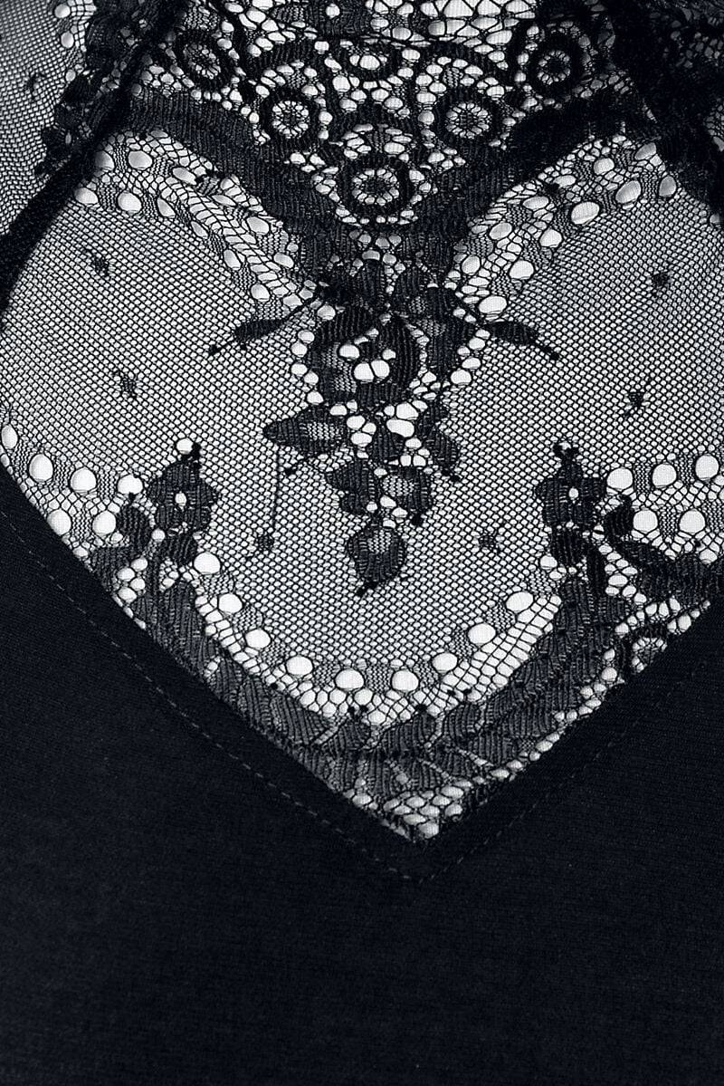 EMP "Gothic Kleid" Mittellanges Kleid Schwarz Von Ocultica