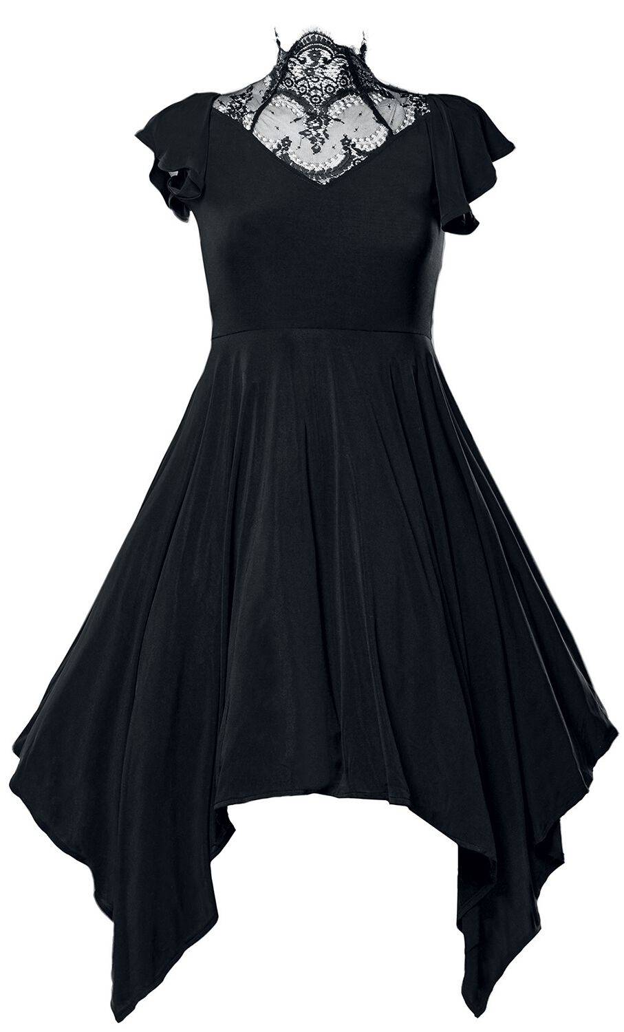EMP "Gothic Kleid" Mittellanges Kleid schwarz von Ocultica