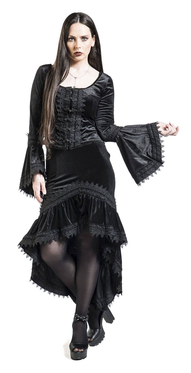 EMP "Gothic Longsleeve" Langarmshirt Schwarz Von Sinister Gothic