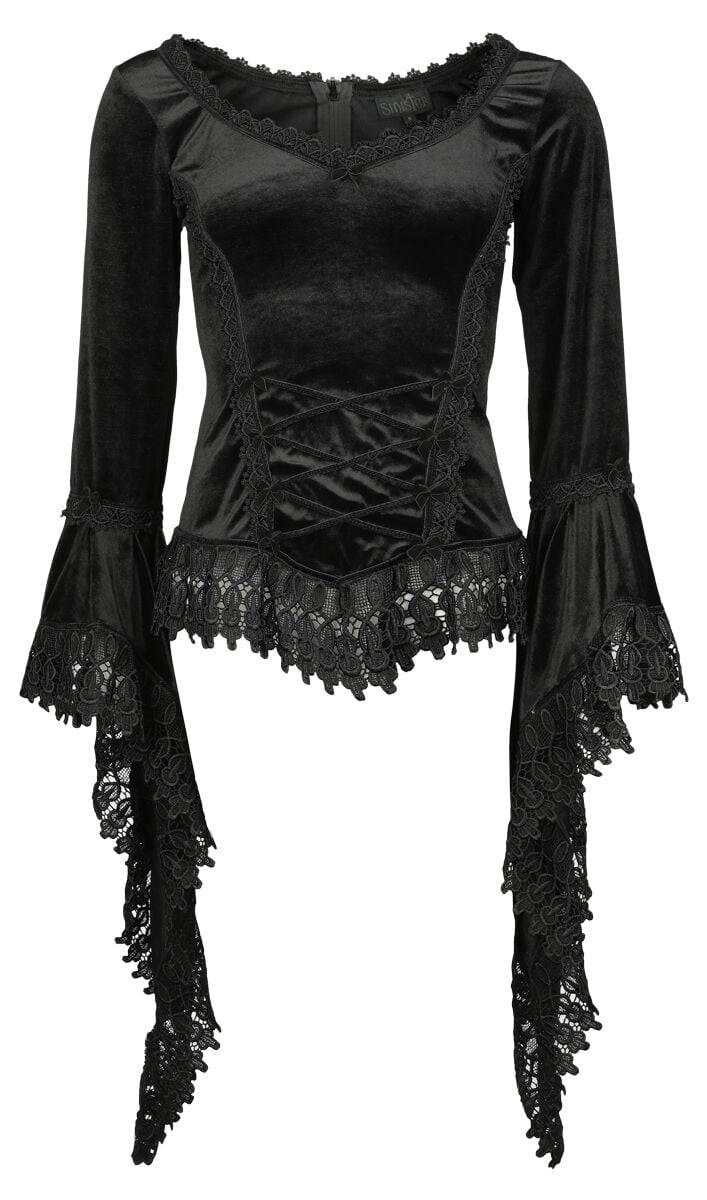 EMP "Gothic Longsleeve" Langarmshirt schwarz von Sinister Gothic