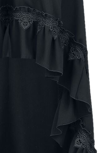 EMP "Gothic Vokuhila Rock" Mittellanger Rock Schwarz Von Sinister Gothic