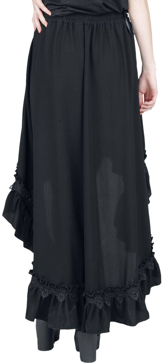 EMP "Gothic Vokuhila Rock" Mittellanger Rock Schwarz Von Sinister Gothic