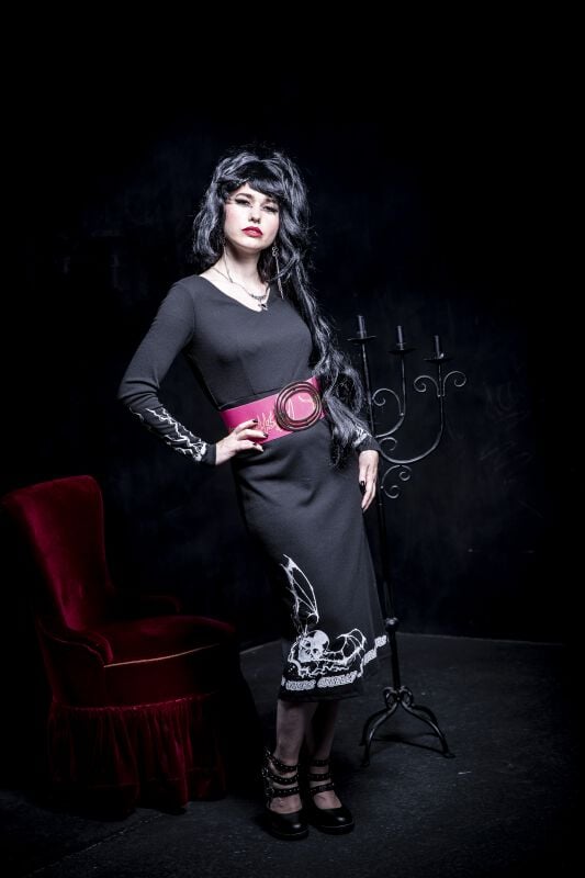 EMP "Gothicana X Elvira Waist Belt" Gürtel Pink Von Gothicana By EMP