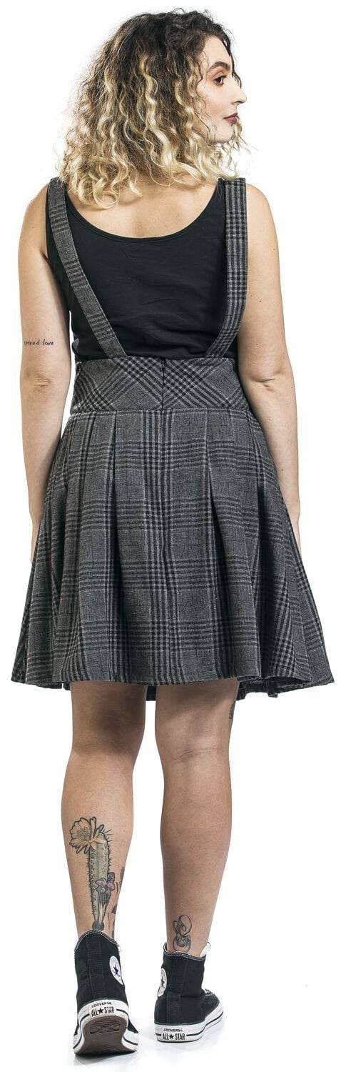 EMP "Grey Days High Waisted Skirt" Kurzer Rock Grau Von Jawbreaker