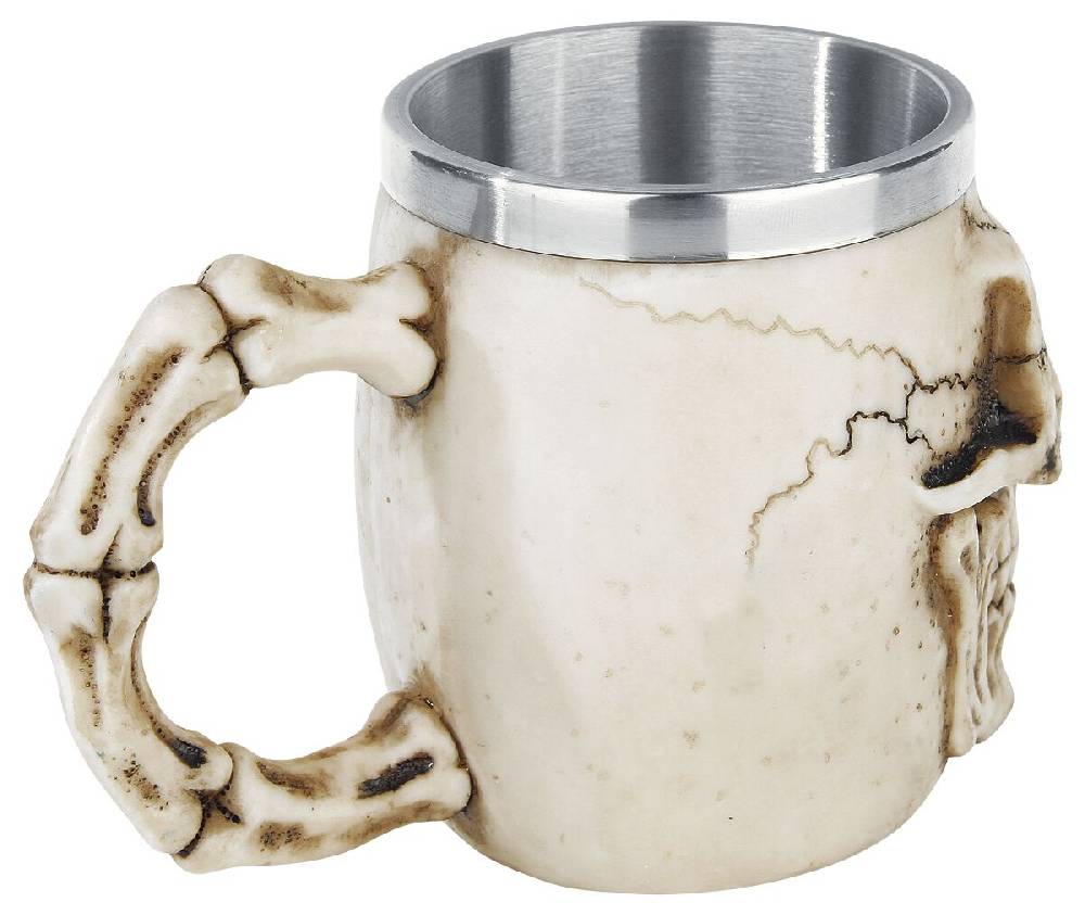 EMP "Grinning Skull Tankard" Bierkrug Altweiß Von Nemesis Now