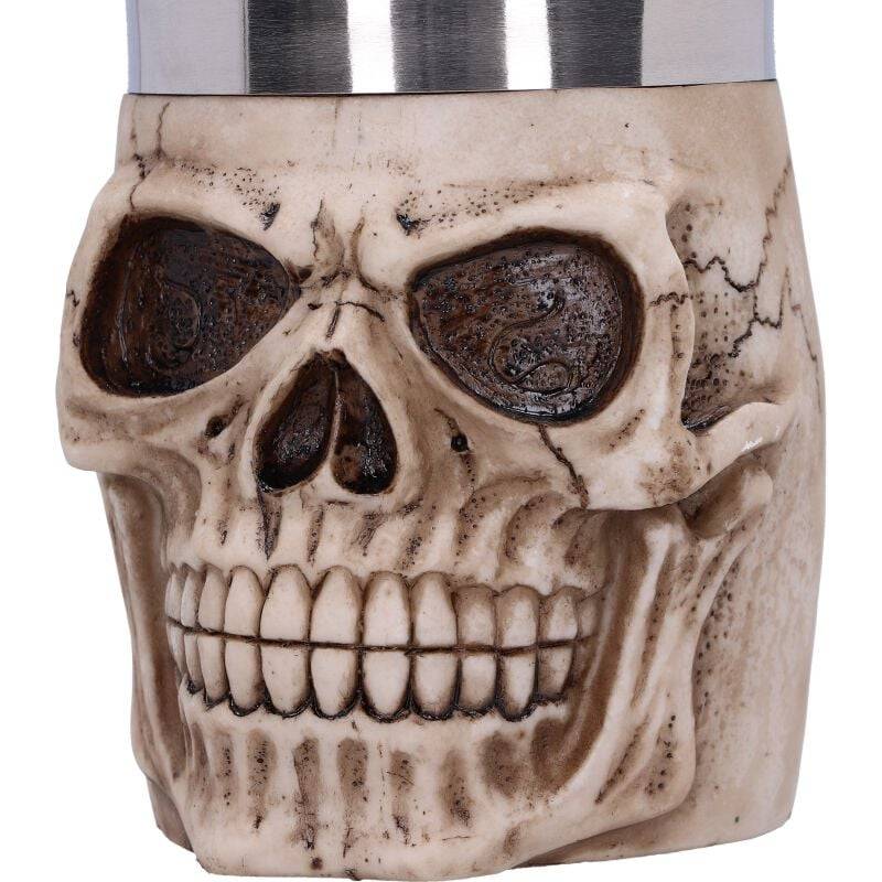 EMP "Grinning Skull Tankard" Bierkrug Altweiß Von Nemesis Now