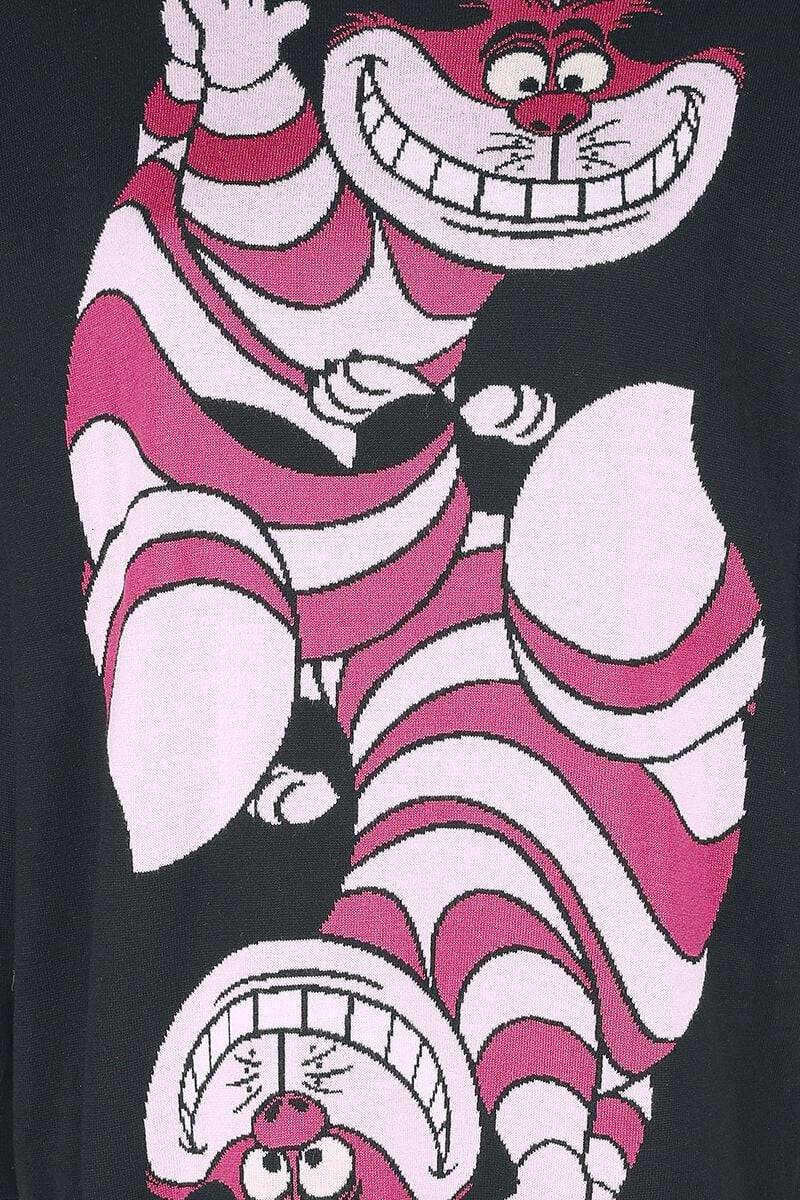 EMP "Grinsekatze" Strickpullover Schwarz Von Alice Im Wunderland